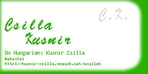 csilla kusnir business card